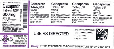Gaba (Gabapentin 60760 066 90)